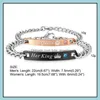 Charm Bracelets Fashion Her King And His Queen Couple For Women Men Beast Beauty Personalized Bangle Jewelry Gift Drop Delivery Othbm