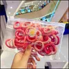 Hair Rubber Bands 50Pcs/Bag Children Cute Candy Cartoon Solid Elastic Girls Lovely Srunchies Kid Accessories C3 Drop Delivery Jewelry Dhqsb