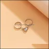 Couple Rings Fashion Simple Heart Shape Magnetic Personality Vintage For Women Men Promise Lover Jewelry Gift Drop Delivery Otrth