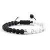 Pärlstrand män armband justerbar naturl tiger ögon sten howlite sandsten svart lava armbangles chealing yoga smycken dropp de dhbyx