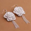 Boucles d'oreilles pendantes lustre belles fleurs argent 925 plaqué vente de bijoux de mode de haute qualité cadeaux de vacancesDangle Kirs22