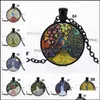 Collane con ciondolo Beautif Collana di piume di pavone per le donne Cabochon Catene di animali in vetro Gioielli di moda Regalo Ciondolo con consegna a goccia Ot5Ke