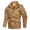 남자 재킷 캐주얼 군대 남자 겨울 코트 양털 따뜻한 면화 바람막이 2023 멀티 포켓 폭격기 남성 외부웨어 맨