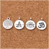 Charms 10 Pz/lotto Tibetano Sier Rotondo Tag Loto//Buddha 15Mm Ciondoli In Metallo Fatti A Mano Gioielli Fai Da Te Che Fanno Accessori Drop Delivery Find Dhdoy