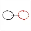 Bracelets de charme attirent les couples magnétiques aimant reliant la relation promesse corde bracelet tressé ensemble pour soeur Q102Fz Drop Del Dhkyb