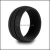 Band Rings 8.5Mm Width Fashion Wedding Sile Women Sports Personalized Punk Finger For Men Engagement Party Jewelry Gift Drop Delivery Otnxk