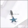 Charms Blu Cz Fl Pave Setting Cute Starfish Ciondola Charm Pendente Fit Pandora Bracciale 100 Genuine 925 Sterling Sier 65 W2 Drop Deli Dhb8O