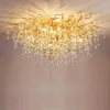 Chandeliers Modern Crystal Chandelier Led Gold Lights For Living Dining Room Bar El Hall Hanging Lamp Indoor Lighting Fixture