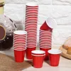 Cups Saucers 50pcs 55ml Disposable Plastic Coffee Beer Drinking Red Cup Reliable Quality Home Office Milk Table