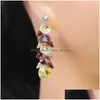 Dangle Chandelier Fashion Jewelry Womens Crystal Earrings S925 Sier Pin Beads Stud Drop Delivery Dhekt