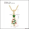 Anhänger Halsketten Weihnachtsbaum Schmuck Geschenke für Frauen Mädchen Thanksgiving Weihnachten Feiertag Runde Perlen Kette Choker Halskette Schneemann Dho4H