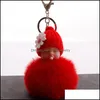 Schlüsselanhänger Blume Slee Baby Doll Pompom Schlüsselanhänger Plüschfell Ball Schlüsselanhänger für Frauen Handtasche Anhänger Flauschiger Schlüsselanhänger Drop Lieferung Jewelr Dhg0O