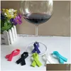 Other Event Party Supplies Scarf Type Sile Glass Wine Label Recognizer Glasses Tea Mug Cup Marker Bottle Logo Decoration Drop Deli Dhmje
