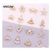 Chains Haosaw Choose 4Pcs Clear Crystal Charm/Flower/Bow/Fan/Crown/Cooper Accessory/Diy Jewelry Making/Earring Findings Drop Deliver Dhjkx