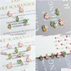 Charmos 10pcs Mini mini -flor de coco ￡rvore de coco Flamingo Pingente de pingente de DIY descobertas mulheres