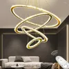 Pendant Lamps Modern K9 Crystal LED Chandelier Lighting Chrome Lustre Ceiling Chandeliers Lamp Suspension Fixtures