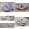 Anhänger Halsketten 108 Mala Bead Whitejade Rosequartz Halskette Spiritueller Schmuck Quaste Rosa Handgeknüpfte Yoga Gebet Drop Lieferung Pe Dh5Se