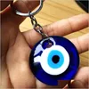 Key Rings 3 Style Fashion Evil Blue Eye Glass Keychain For Women Men Car Accessaries Good Luck Lucky Charm Protection Amet Diy Keys Dhusi