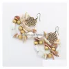 Dangle Chandelier Fashion Jewelry Womens Colorf Beads Earrings Hollow Out Flower Drop Delivery Dhadr