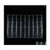 Storage Boxes Bins 24/36/40 Transparent Grid Acrylic Cosmetic Display Stand Lipstick Box Makeup Make Up Case Sundry Jewelry Tools Dhvif