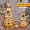 Christmas Decorations 1Set 12 /90/40cm Snowman Wrought Iron Reindeer Lights Counter Decoration Shopping Mall Supermarket Holiday Scene Decor