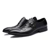 Dress shoes Italian Fashion Men Shoes Monk Strap Genuine Leather