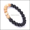 Bedelarmbanden 8 mm yoga kralen armband bangle natuurlijke agaat steen houten kralen voor vrouwen mannen hand snaren mode sieraden dhs drop de dhzyl