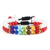 Perlé Strand Blanc Porcelaine Perles Bracelets 6Mm 7 Chakra Reiki Guérison Pierre Naturelle Femmes Hommes Bracelet Pour Couples Amitié Juif Dhba8