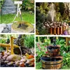 Fontaine d'eau alimentée par panneau solaire de décorations de jardin avec 6 buses et moteur sans brosse d'arroseur d'étang de tuyau d'eau de 4 pieds