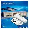 RGB -styrenheter Bincolor T1 R3 Mini RF Wireless Remote LED Dimmer Dimmer Mottagare Controller för strip Light DC12V24V Drop Delivery DHTN1