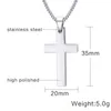 Pendant Necklaces 60cm Length Mens Cross Necklace Stainless Steel Link Chain Statement JewelryPendant Godl22