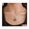 Hänge halsband söta avokado örhängen halsband nyckelring för kvinnor tjej kreativ mjuk y frukt charms fest gåvor släpp leverans dhzba
