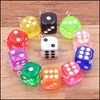 Charms 3D Dice Pendants 10 шт./Лот для того, чтобы сделать выводы ювелирных украшений