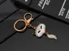 Keychains Alloy Painting Oil Inlaid Rhinestone Little Keychain Korean Version Of Ladies Bag Car Creative Pendant Porte ClefKeychains Keychai