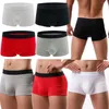 Underpants Boys Boxers 남자 속옷 통기성 단색 복서 쇼트 반바지 Ropa Sexy Hombre Homewear Cotton