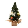Christmas Decorations Desktop Tree Ball Bow Reusable Bright Color Xmas Party Decoration For Home