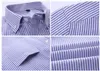 Herenjurken shirts van goede kwaliteit 2023 merk katoen oxford man gestreepte shirt vaste mannen lente casual mannelijke camisa masculina top