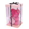 Couronnes De Fleurs Décoratives Strass Ours En Mousse Avec Fleur De Savon Rose Austin Pour Boîte Cadeau Saint Valentin Anniversaire Surprise1 Drop Delive Dhky3