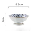Bowls 14 Styles European Retro Tall Bowl Hand Painted Creative Dessert Milkshake Sushi Dishes Blue And White Porcelain Tableware Dish