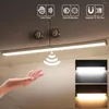 Night Light Under Cabinet Kitchen Lights 10/20/30/50cm Hand Sweep Sensor Lamp High Brightness Bedroom Wardrobe Lighting