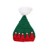 Cappelli Famiglia Cappello lavorato a maglia abbinato Colore a contrasto Cappello invernale a forma di albero di Natale Fedora per bambini Adulti