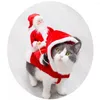 Dog Apparel Clothes Christmas Decorations Santa Claus Riding Pet Novelty Funny Cats Costumes For Small Large Outfit