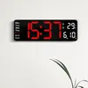 Väggklockor stor digital klocka fjärrkontroll temp Datum vecka Power Wall-Montered Display Alarm Dual LED-tabell Off Memory C G1E0