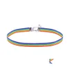 Girocolli Gay Pride Collana girocollo arcobaleno per uomo Donna e pizzo Chocker Collare a nastro con ciondolo Lgbt Gioielli Drop Delivery Neckl Otkhz