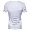 Heren t shirts patroon zomer dunne sectie man korte mouw t-shirt paal kraag gaas trend pure kleur