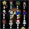 Drinking Straws Fast DHS Halloween Horrible Movie Tumbler St Topper Sile Mold Charms Splash Proof Dust Plug Decorative 8 HomeFavor Dhzz6