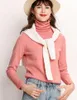 Frauenpullover Koreanischer aushöhlen geschnitzter Rollkragen-Strickpullover Frauenpullover 2023 Herbst Winter Kaschmir-Baumwollmischung Jumper Pull Fem