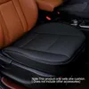 Fundas de asiento de coche Funda de cuero de PU Protector de lujo Cojín sin respaldo Almohadilla frontal completa 3D