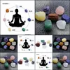 Arti e Mestieri 7 Pz/set Reiki Pietra Naturale Irregar Rock Quarzo 7 Chakra Energia Guarigione Simbolo Decorazione Goccia Consegna Casa Giardino Dhyzu