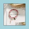Fios de mi￧angas de moda Braceles para mulheres feitas ￠ m￣o letra inglesa letra de metal Tassel Mertes Bracelet String Jeia de festa Dr Dhmhs